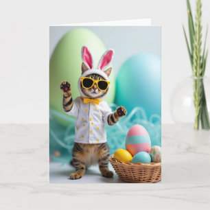 Cool Cat Springtime Holiday Card