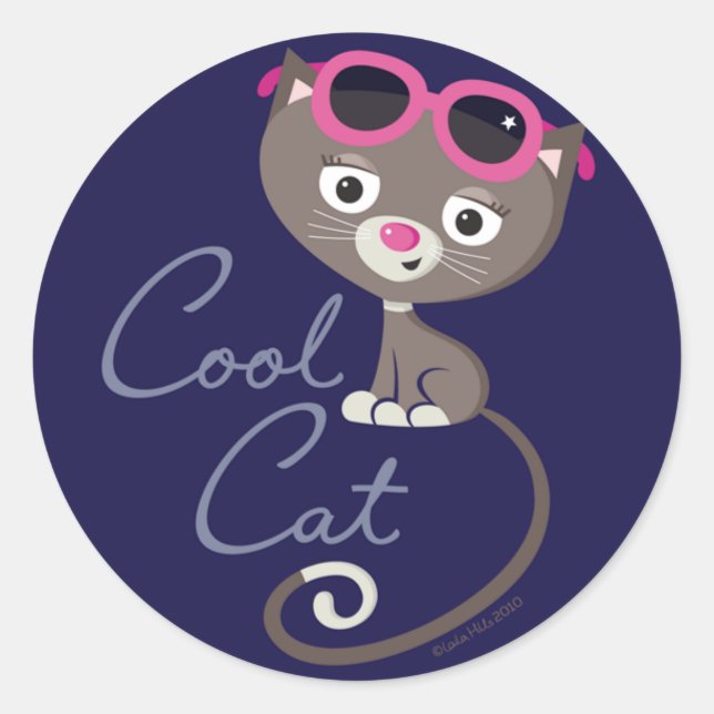 Cool Cat Sticker (Front)