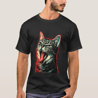Cool Cat Sticking Tongue Out in Playful Defiance T-Shirt