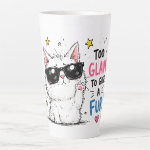 Cool Cat Sunglasses Design Latte Mug