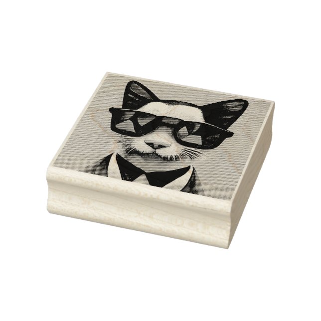  COOL CAT SUNGLASSES RUBBER STAMP (Stamp)
