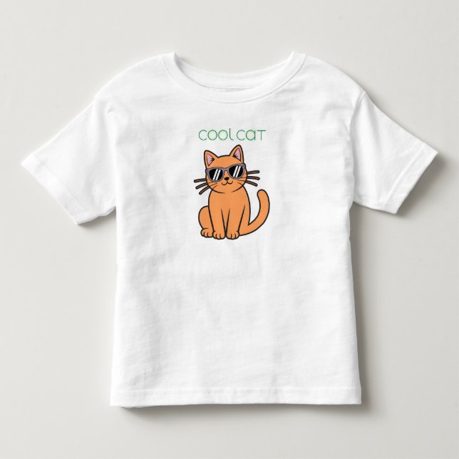 Cool Cat Toddler T-Shirt (Front)