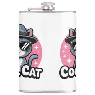 Cool Cat Vibes Hip Flask