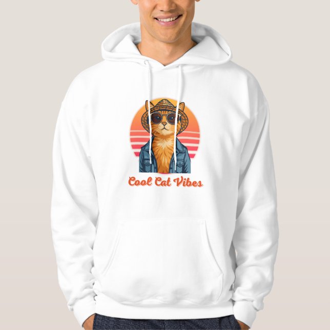 Cool Cat Vibes 🌴😎 Hoodie (Front)
