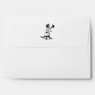 Cool Cat wit Top Hat Vintage Art Envelopes