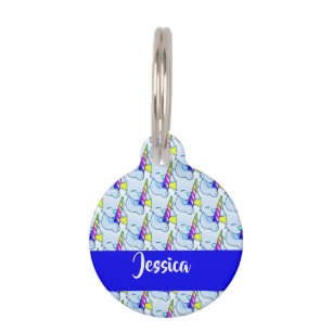 Cool cat with candy pet tag