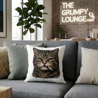"Cool Cat with Cigarette" Edgy Tabby Cat Throw 