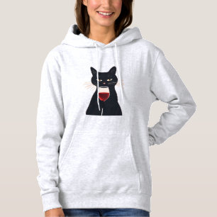 Cool Cat with Shades – Funny Black Cat Hoodie