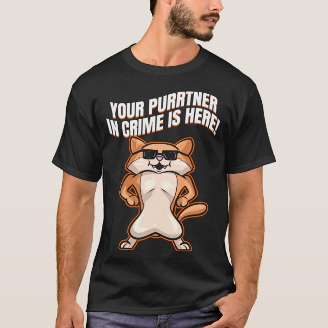 Cool Cat With Sun Glasses On Purrsday T-Shirt (Front)