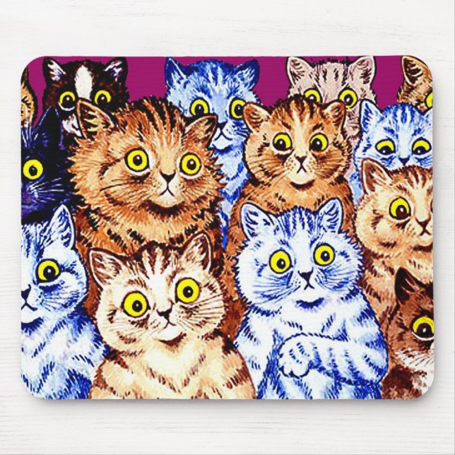 Cool Cats by Louis Wain Mouse Pad (Front)