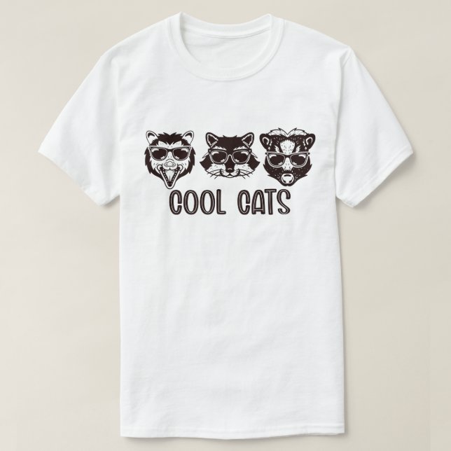 Cool Cats (Dark) T-Shirt (Design Front)