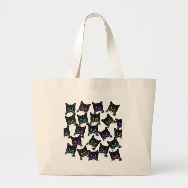 Cool Cats Large Tote Bag (Front)