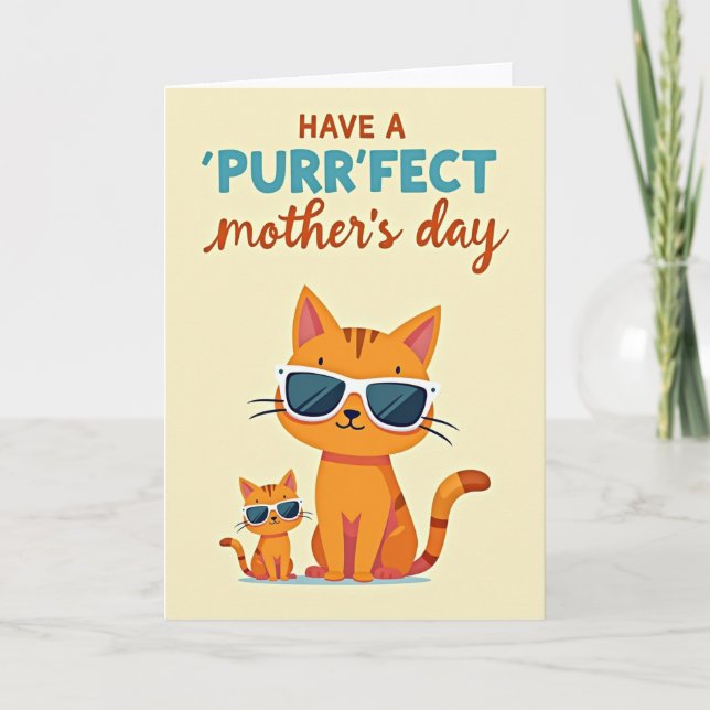 Cool Cats Mothers Day Card (Front)
