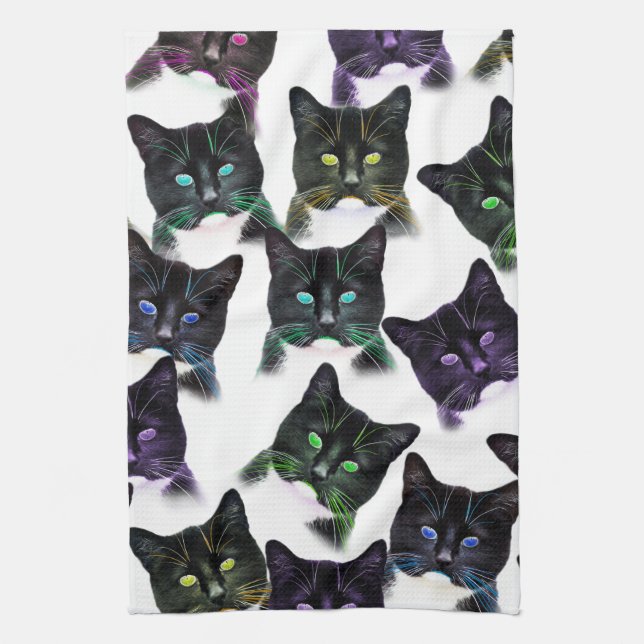 Cool Cats Tea Towel (Vertical)