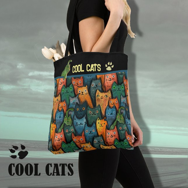 Cool Cats Watercolor Tote (Cool Cats Watercolor Tote)