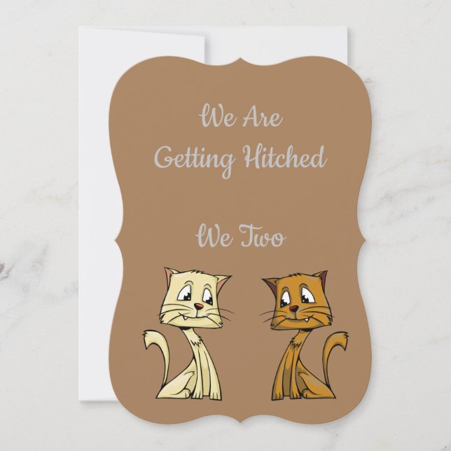 Cool Cats Wedding Invitation (Front)