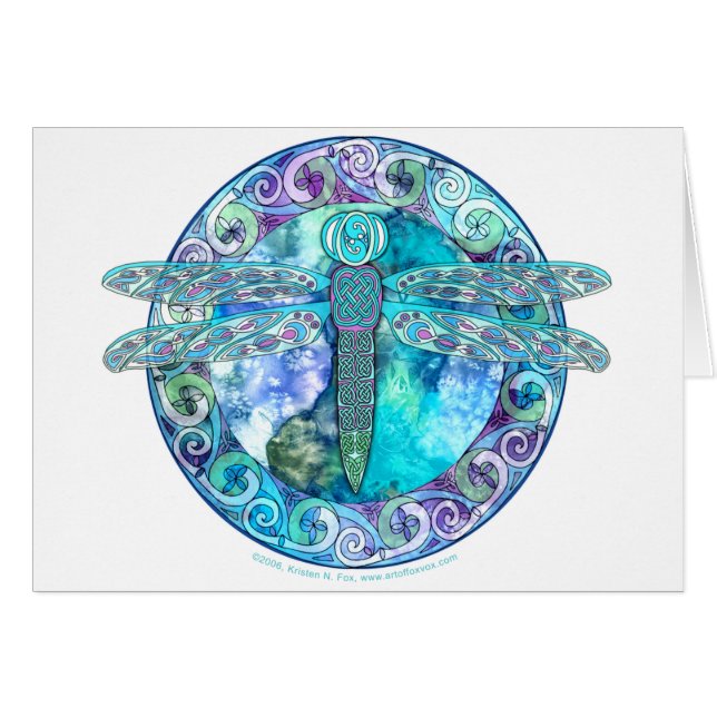 Cool Celtic Dragonfly (Front Horizontal)