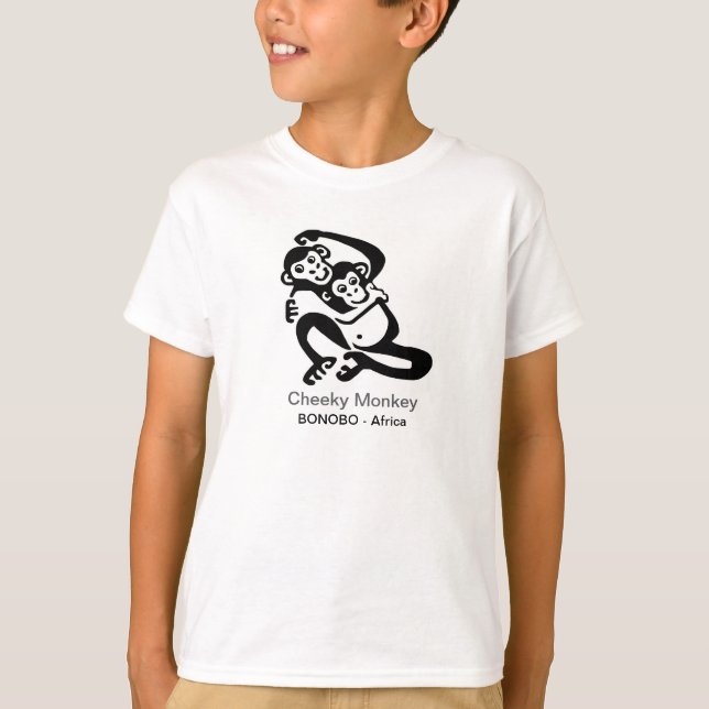 Cool Cheeky monkey - BONOBO-Animal graphic T-Shirt (Front)