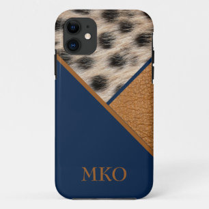 Cool Cheetah Monogrammed Case-Mate iPhone Case