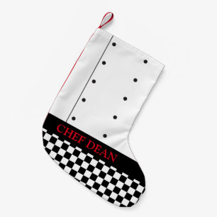 Cool Chef Tunic and Chequered Pants Small Christmas Stocking