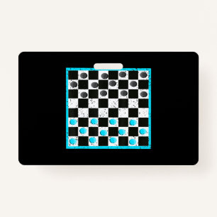 Cool Chess Board Halloween Costume  Funny Lazy DIY ID Badge
