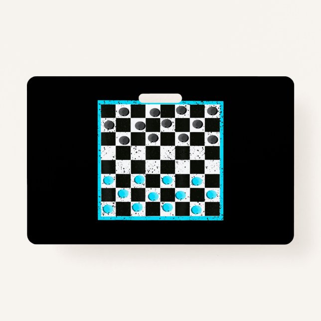 Cool Chess Board Halloween Costume  Funny Lazy DIY ID Badge (Front)