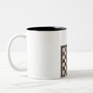 Cool Chess Board Halloween Costume Funny Lazy Two-Tone Coffee Mug