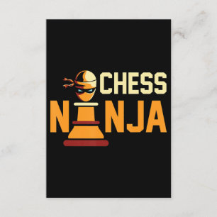 Cool Chess Ninja Chess Lovers Gift Enclosure Card