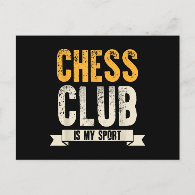 Cool Chess Player Lover Birthday Gift Chess Club Announcement Postcard (Front)