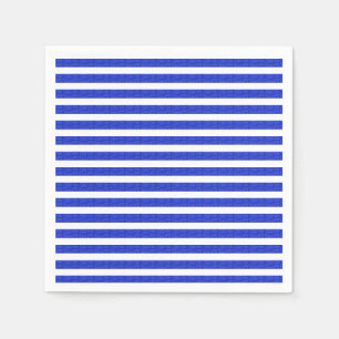 Cool Chic Blue Geometric Stripes Napkin