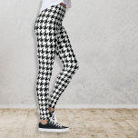 Cool Chic houndstooth Chequered Pattern Your Colou Leggings<br><div class="desc">Cool leggings featuring a houndstooth check pattern in black and white.  Easily change the background colour by clicking on "customise it" and then the small eye dropper.  Fun for going out,  working out or hanging out with friends.</div>