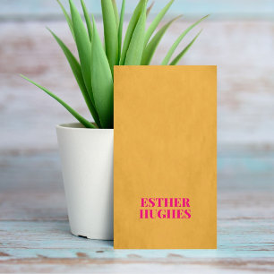 Cool Chic Texture Yellow Pink Consultant Business Card