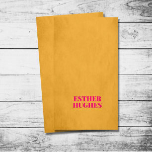 Cool Chic Texture Yellow Pink Consultant Business Card