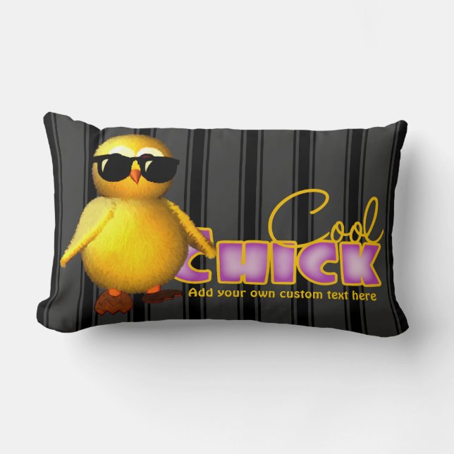 Cool Chick Personalised Lumbar Cushion (Front)