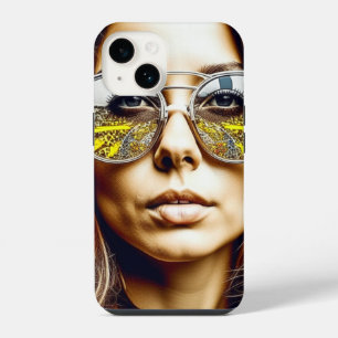 Cool Chick with Reflection of a Musical Festival iPhone 14 Case