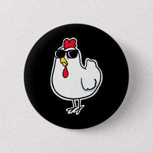 Cool Chicken 6 Cm Round Badge