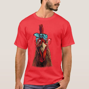 Cool Chicken Art For Men Women Chicken Farmer Roos T-Shirt
