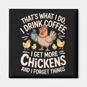 Cool Chicken Art For Men Women Kids Poultry Rooste Magnet