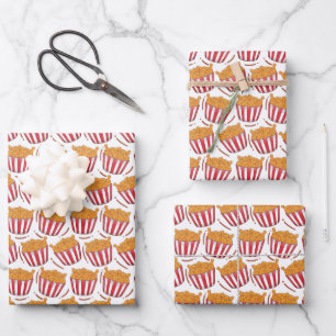 cool chicken bucket tiled pattern fast food wrapping paper sheet