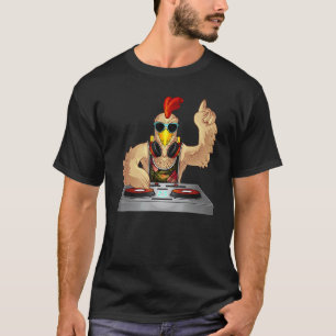 Cool Chicken Dj Party Animal Music Mixer T-Shirt