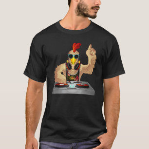 Cool Chicken Dj Party Animal Music Mixer T-Shirt