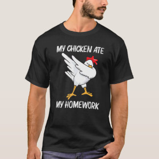Cool Chicken For Kids Boys Dabbing Domestic Fowl P T-Shirt