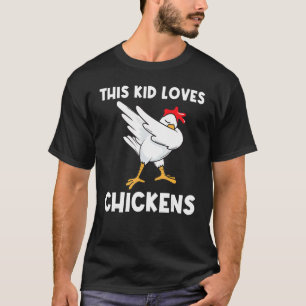 Cool Chicken For Kids Boys Dabbing Domestic Fowl P T-Shirt