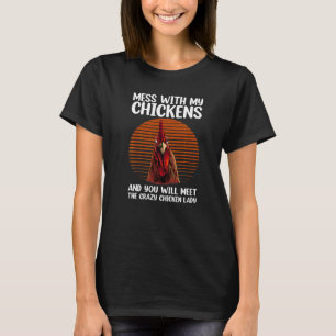 Cool Chicken For Women Girls Mum Chicken Farmer Wh T-Shirt