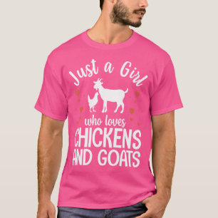 Cool Chicken Goat Girls Pygmy Goat Lover T-Shirt