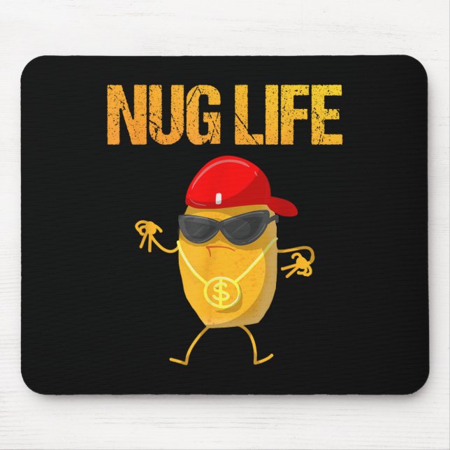 Cool Chicken Nugget Art For Boys Kids Chicken Nugg Mouse Pad (Front)
