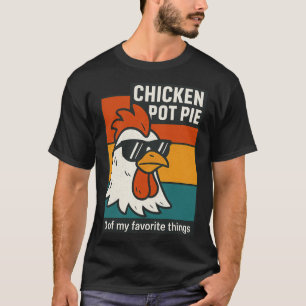 Cool Chicken Pot Pie Funny Retro Humour T-Shirt