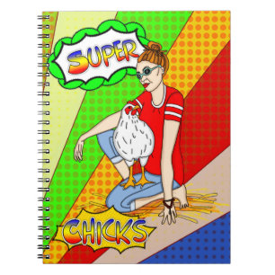 Cool Chicks   Chicken Wall Art  Notebook