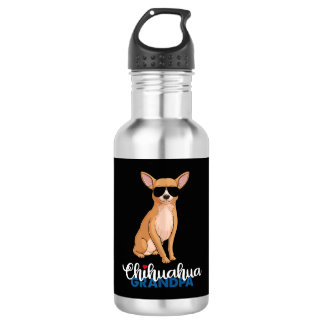 Cool Chihuahua Grandpa Dog Lover 532 Ml Water Bottle
