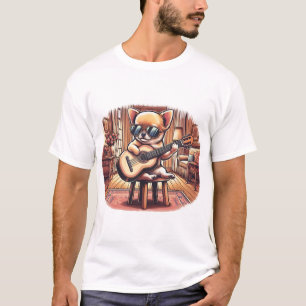 Cool Chihuahua Plays Classical Guitar T-Shirt